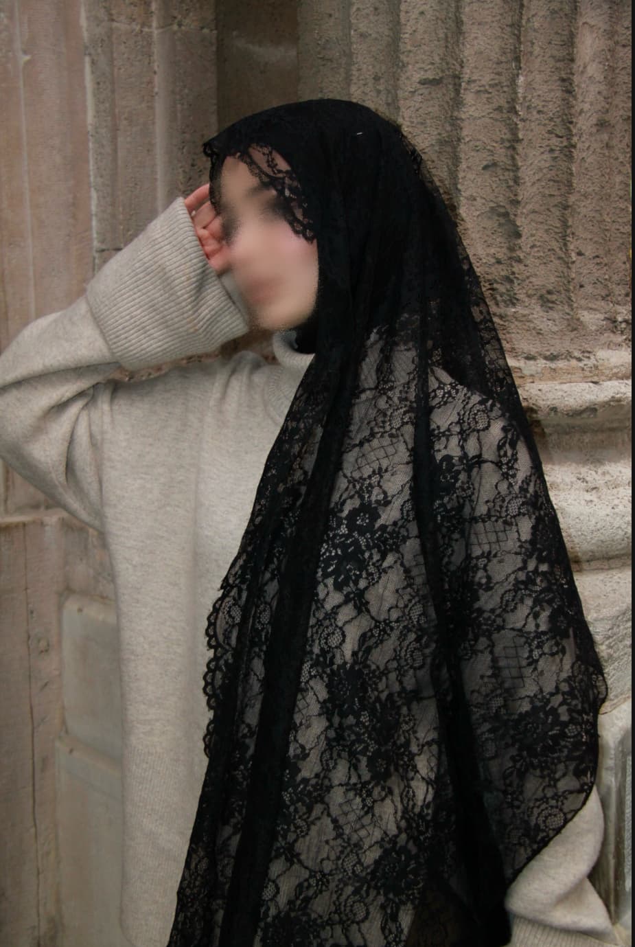 Black Lace Scarf