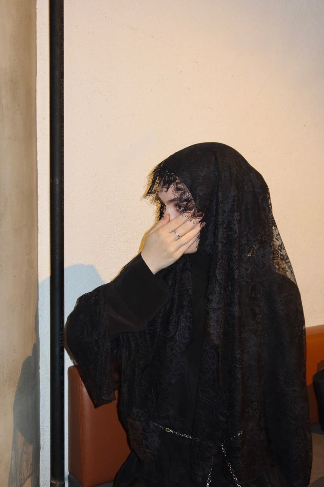 Black Soft Lace Scarf